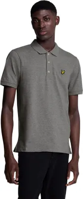 Produktbild von Lyle & Scott graues Polo Slim Fit melierte Baumwolle