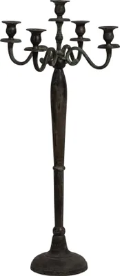 Obrázok produktu pre Svietnik klasický starožitný vzhľad hliník 78 cm