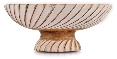 Runde Salatschüssel aus Mangoholz, 30,48 cm, Servierschale