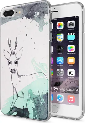 Produktbild von iPhone 8 Plus / 7 Plus Hülle Handyhülle von NALIA, Silikon Case Cover Bumper Deer