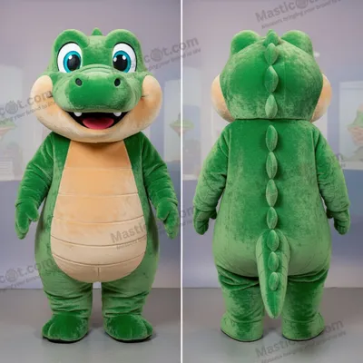 Produktbild von Smaragdgrüner MASTICOT Plüsch-Krokodil-Maskottchen