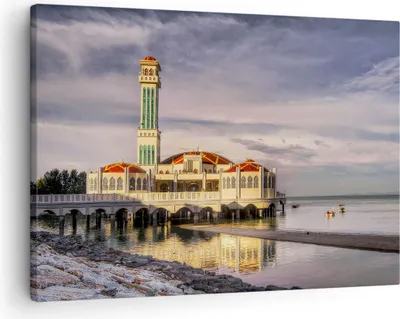 Produktbild von Bild auf Leinwand - Leinwandbild - Architektur asien gebäude kultur - 70x50cm - Wand Bild - Wanddeko - Leinwanddruck - Bilder - Kunstdruck - Wanddekoration - Leinwand bilder - Wandkunst - AA70x50-2119