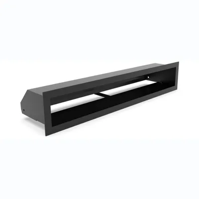 Produktbild von Kamin Lüftungsgitter Schwarz – Schlitzblende / Luftleiste für Kaminverkleidung 480x90 (80)