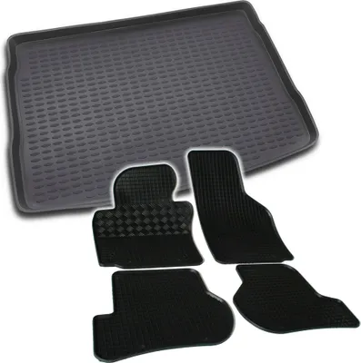 Produktbild von Gummi Kofferraumwanne + Fußmatten Set für VW Golf 5, Bj. 10/2003-2009