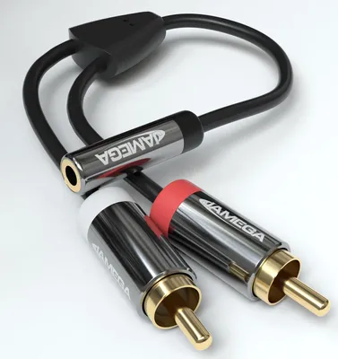 Produktbild von Cinch Klinke Adapter Aux zu Cinch 3.5mm Klinken Buchse auf 2 RCA Cinch Stecker