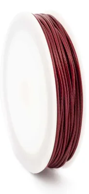 Produktbild von Vintageparts 10 m Polyesterkordel gewachst bordeaux 1 mm