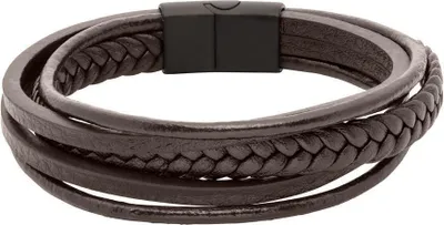 Produktbild von Armband aus mehrsträngigem braunem Leder