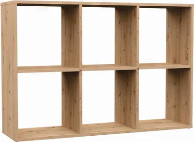Obrázek produktu pro Regál MALAX 2x3 – otevřené police, stabilní provedení | Barva: dub Artisan
