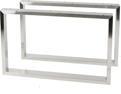 Produktbild von Montixx® 2X (1 pár) čtvercové nohy na konferenční stolek a lavici, rám pod stůl, šířka 40 cm x výška 40 cm, nerezová ocel
