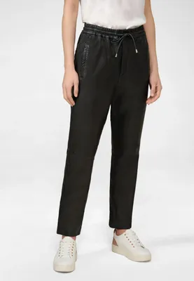 Produktbild von Damen Lederhose Lederjogger Ricano EMILIA – Schwarz / S