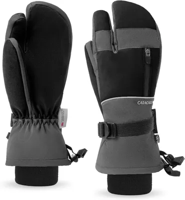 Produktbild von Wasserdichte Skihandschuhe mit drei Fingern, Grau, Größe S-M