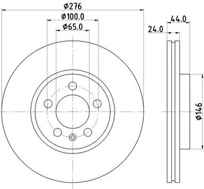 Produktbild von 2x HELLA 8DD 355 132-891 Bremsscheibe Vorderachse