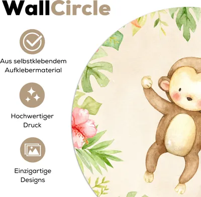 Produktbild von MuchoWow® - Tapetenkreis - Wandbild rund - Schlafzimmerdekoration - Wanddeko - runde Tapete - Kunst für zu Hause