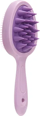 Produktbild von Doppelseitige gezahnte Shampoobürste, langer Griff, Kopfhautmassage, tragbarer Entwirrungskamm für nasses und trockenes Haar, Haarreinigungswerkzeug, Körperwäscher