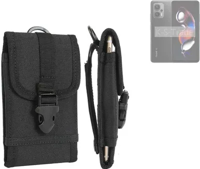 Produktbild von K-S-Trade Holster Handy Hülle kompatibel mit Xiaomi Redmi Note 12T Pro Holster Handytasche Gürtel Tasche Schutz Hülle Robust Outdoor schwarz