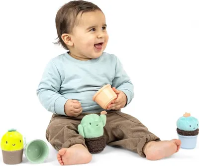 Produktbild von Ingenuity Babyspielzeug Calm Springs stapelbare Rasseln multicolor