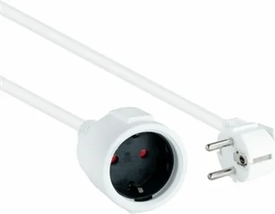 Produktbild von Nanocable 10.22.0602-W, 2 m, Drinnen, Typ F, Type F (CEE 7/4), Abgewinkelt, 1,5 mm²