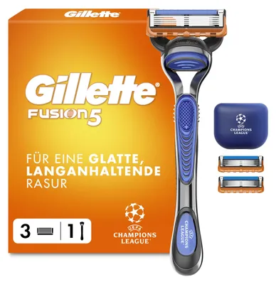 Produktbild von Gillette Fusion5 Rasierer Herren, Metall, Blau/Grau