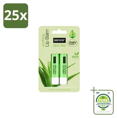 Zdjęcie produktu dla 25 sztuk balsamu do ust SenceBeauty z aloesem – pielęgnujący – duża opakowanie