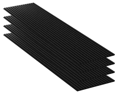 Image de Lot de 4 Noir Mat 240x60x1.1cm