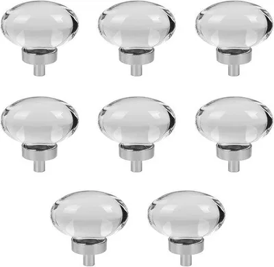 Obrázok produktu pre Kruhové ozdobné gombíky – sklenené úchytky – 8 ks – 45 mm