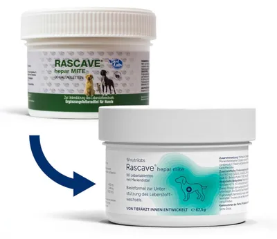 Produktbild von Rascave hepar mite 90 Tabletten für Hunde Unterstützung des Leberstoffwechsels