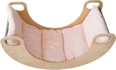 Image de Couverture douillette pour enfant pour fauteuil à bascule rose