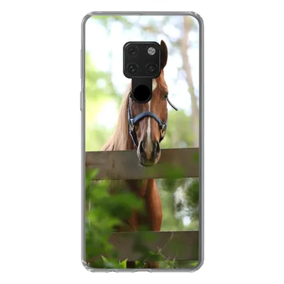 Produktbild von MuchoWow® Handyhülle Schutzhülle Hülle für Huawei P40 Lite Pferd - Natur - Zaun Silikon Softcase Handy Hülle - Handy