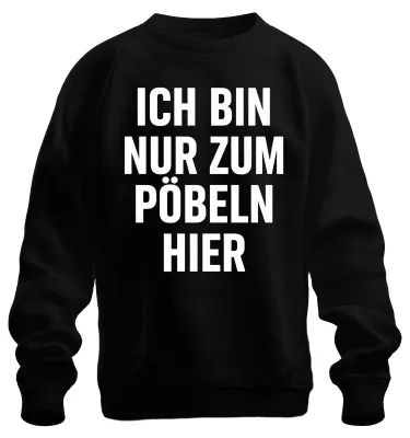 Obrázok produktu pre Tričko s potlačou "Len tu som, aby som provokoval a robil si srandu", čierne, uni, veľkosť 3XL