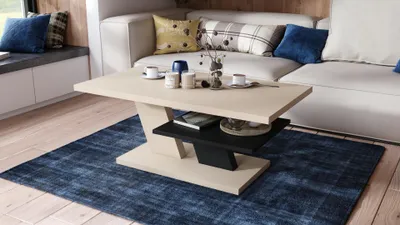 Produktbild von Design Couchtisch Tisch Cliff Wohnzimmertisch 110x60x45cm mit Ablagefläche