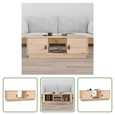 Image de The Living Store Table basse 100x50x35 cm pin massif