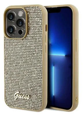 Produktbild von Guess Disco Metal Script Hülle Für Iphone 14 Pro Max - Gold