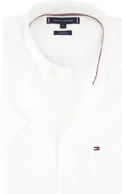 Produktbild von Tommy Hilfiger Hemd weiß kurzarm einfarbig Regular Fit