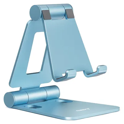 Immagine prodotto di Supporto regolabile per smartphone Nulaxy, da scrivania, pieghevole, in alluminio