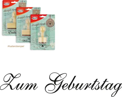 Produktbild von Meyco Holz Stempel "Zum Geburtstag" 60 x 12 mm