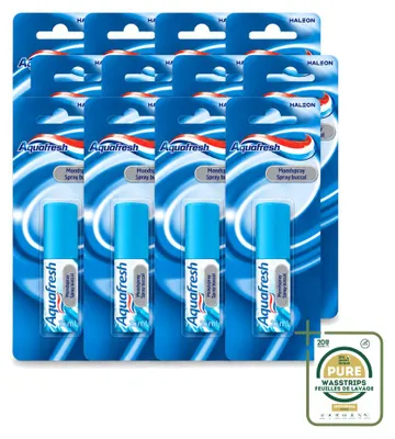 Obrázek produktu pro 12 kusů spreje Aquafresh Odol na ústní dutinu, příchuť: máta, objem: 15 ml, balení: zásoba