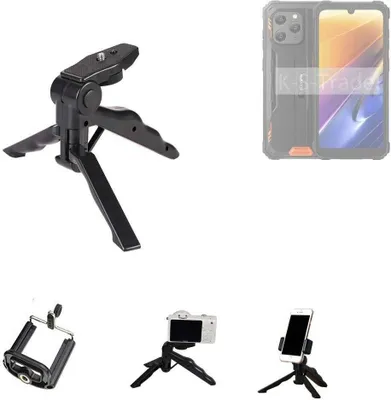 Produktbild von K-S-Trade Stativ Tisch-Ständer Dreibein Handy-Stativ Ständer kompatibel mit Blackview BV5300 Plus Mini-Stativ Smartphone Tripod Handy-Stativ aus