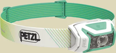 A product shot of a Petzl headlamp.