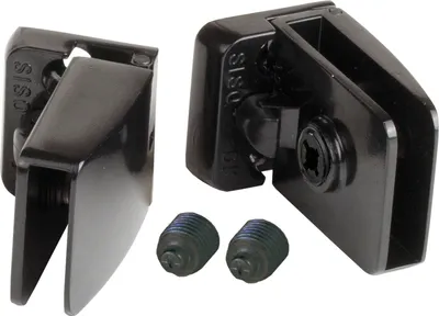 Produktbild von SISO Glastürscharnier Square Set, Glas 4-6 mm; 43x30 mm, Zink schwarz