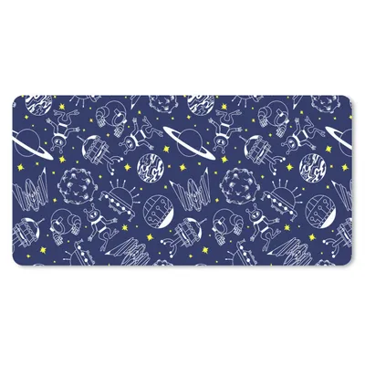 Produktbild von MuchoWow® Schreibtischunterlage Weltraum - Sterne - Muster - Planeten 80x40 cm - XXL Mauspad - Gaming Mauspad