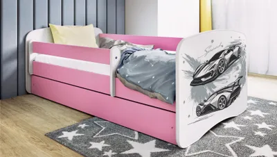 Obrázok produktu pre Detská posteľ pre mládež 70x140, 80x160, 80x180 cm - kompletná súprava so zásuvkou a ochranou proti vypadnutiu