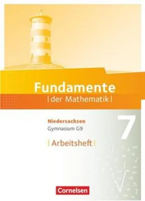Obrázok produktu pre Fundamente der Mathematik 7. Schuljahr. Arbeitsheft mit Lösungen. Gymnasium Niedersachsen