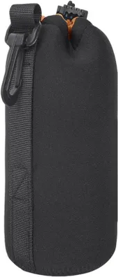 Productafbeelding van Neopreen cameratas - Lens etui - Lens beschermen - Trekkoordsluiting - 25 cm - Zwart