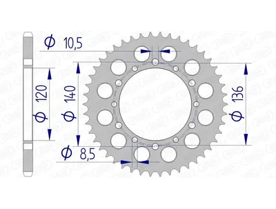 Produktbild von AFAM Kettenrad Alu Standard - 520
