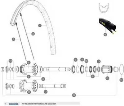 Produktbild von Mavic Ksyrium Elite Disc Ust Hinterradfelge Schwarz 700 - 28´´ 24H Schwarz 700 - 28´´ 24H