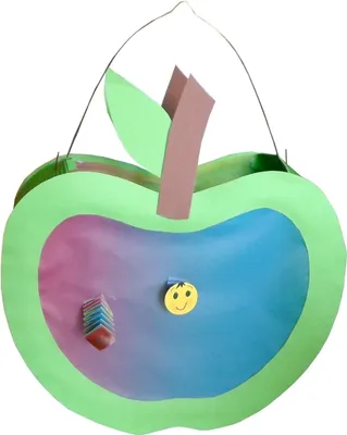 Produktbild von Laternen Bastelset Apfel mit Wurm von Prell, 4 Stück