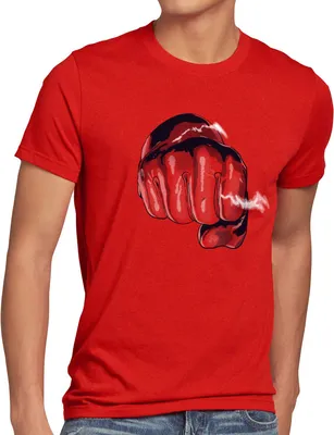 Produktbild von style3 One Punch Herren T-Shirt Anime Manga Saitama, Größe:5XL, Farbe:Rot