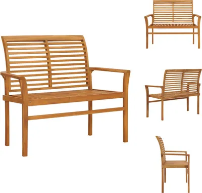 Produktbild von vidaXL Gartenbank 112 cm Massivholz Teak -  Gartenbänke