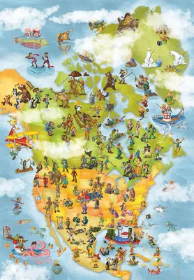 Immagine prodotto di DEICO Puzzle Mappa d'America 1000 pezzi