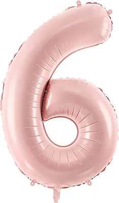 Produktbild von Folienballon Numeral 6 72cm rosa 34389